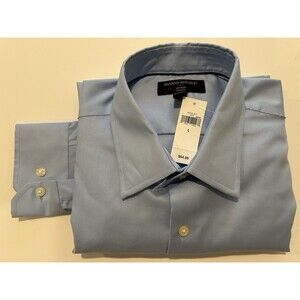 NWT Banana Republic Men’s Blue Dress Shirt Size L 16/34 To 16.5/35 Slim Non Iron